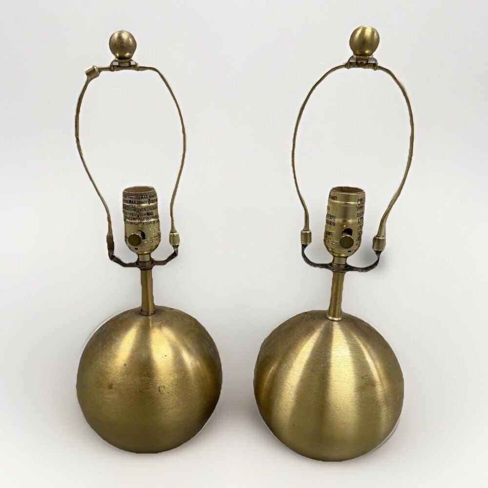 Kate Spade Brass Table Lamps Set Of 2 No Lampshades Tested Works